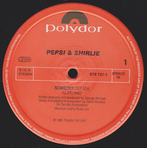 Pepsi & Shirlie : Someday (12")