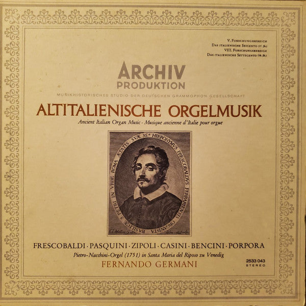 Fernando Germani : Altitalienische Orgelmusik (LP, Gat)