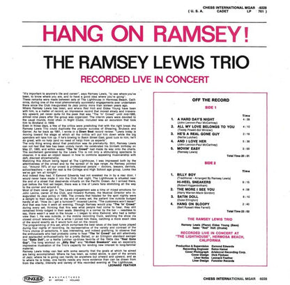 The Ramsey Lewis Trio : Hang On Ramsey! (LP, Album)