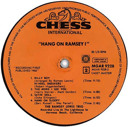 The Ramsey Lewis Trio : Hang On Ramsey! (LP, Album)