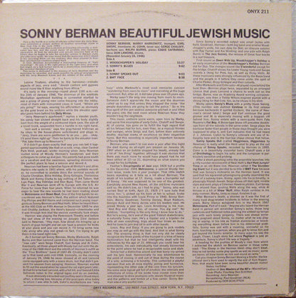 Sonny Berman : Beautiful Jewish Music (LP, Mono)