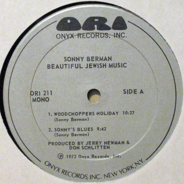 Sonny Berman : Beautiful Jewish Music (LP, Mono)