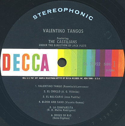 The Castilians : Valentino Tangos (LP, Album)