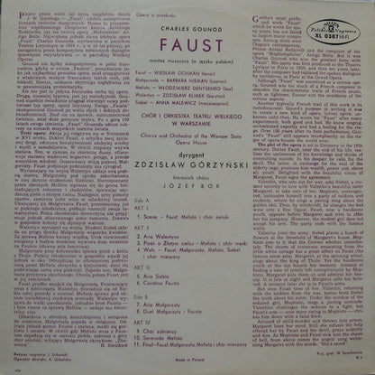 Charles Gounod, Chór Teatru Wielkiego W Warszawie, Orkiestra Teatru Wielkiego W Warszawie , Dyrygent Zdzisław Górzyński : Faust (Opera W Przekroju) (LP, Mono)