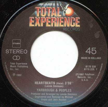 Yarbrough & Peoples : Heartbeats (7", Single)