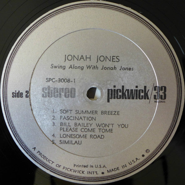 Jonah Jones : Swing Along With Jonah Jones (LP, Comp)