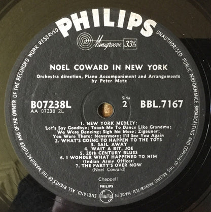 Noël Coward : Noel Coward In New York (LP, Album)