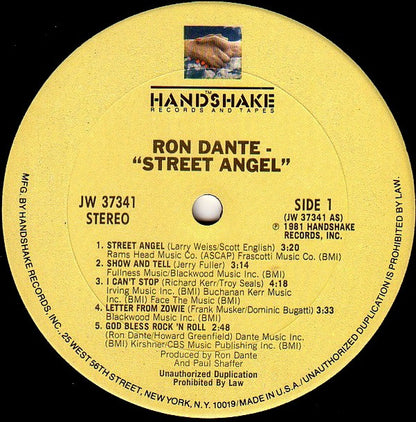 Ron Dante : Street Angel (LP, Album)