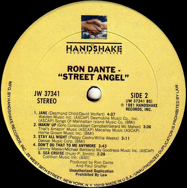 Ron Dante : Street Angel (LP, Album)