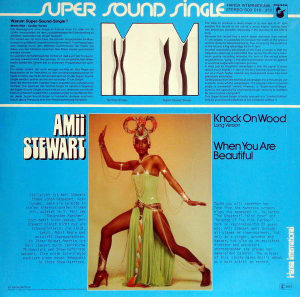 Amii Stewart : Knock On Wood (12", Single, Ltd)