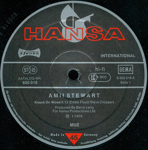 Amii Stewart : Knock On Wood (12", Single, Ltd)