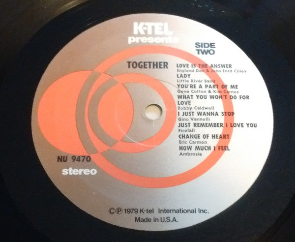 Various : Together - Today's Love Hits - All Originals (LP, Comp)