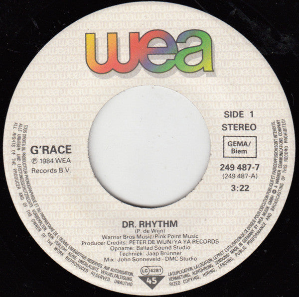 G'Race : Dr. Rhythm (7", Single)