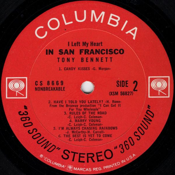 Tony Bennett : I Left My Heart In San Francisco (LP, Album, RE)