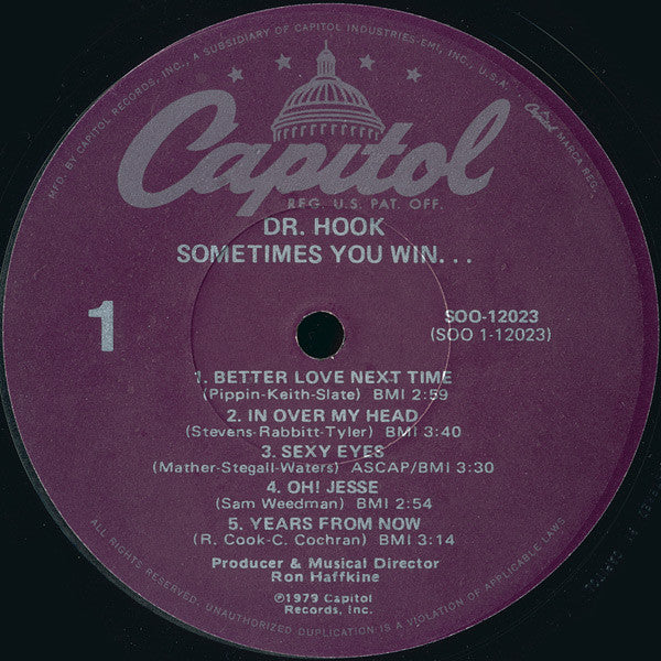 Dr. Hook : Sometimes You Win (LP, Album, Los)