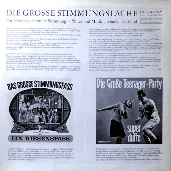 Unknown Artist : Die Große Stimmungslache - Ein Herrenabend Voller Stimmung - Witze Und Musik Am Laufenden Band (LP)