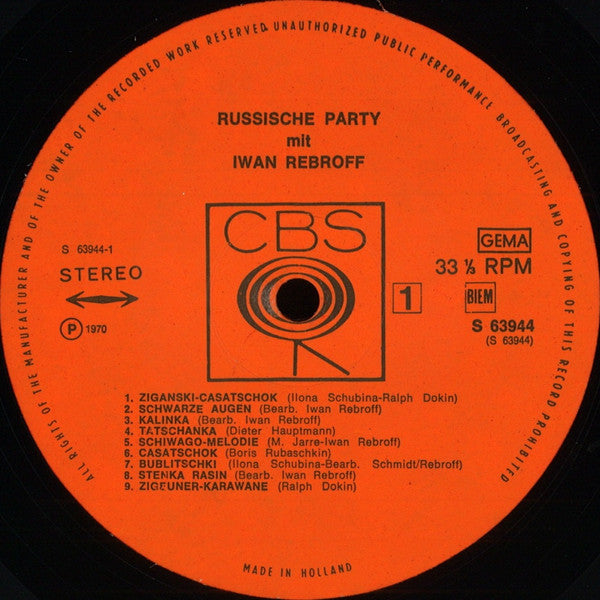 Ivan Rebroff : Russische Party (LP)