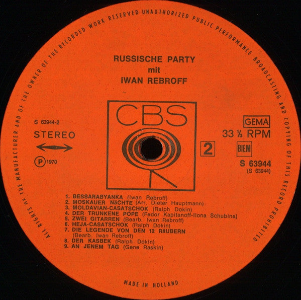 Ivan Rebroff : Russische Party (LP)