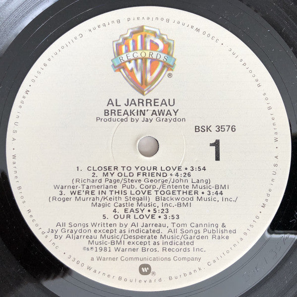 Al Jarreau : Breakin' Away (LP, Album)