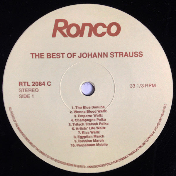 Johann Strauss Jr. : The Best Of Strauss (LP, Comp)