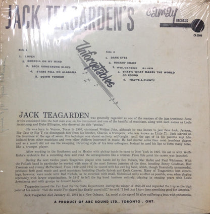 Jack Teagarden : Jack Teagarden's Unforgetables (LP, Comp)