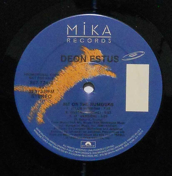 Deon Estus : Me Or The Rumours (12", Promo)