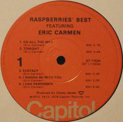 Raspberries : Raspberries' Best - Featuring Eric Carmen (LP, Comp, Win)