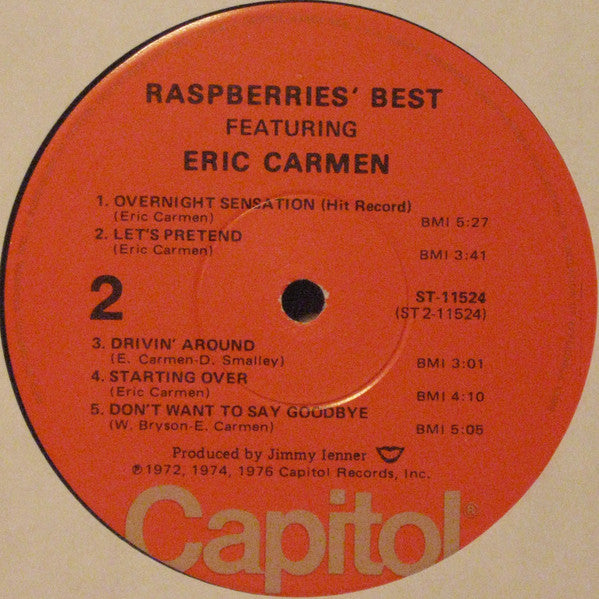 Raspberries : Raspberries' Best - Featuring Eric Carmen (LP, Comp, Win)