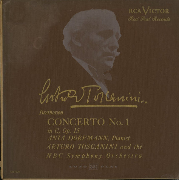 Ludwig van Beethoven / Arturo Toscanini : Concerto No. 1 in C, Op. 15 For Piano And Orchestra (LP, Album, Mono, Com)