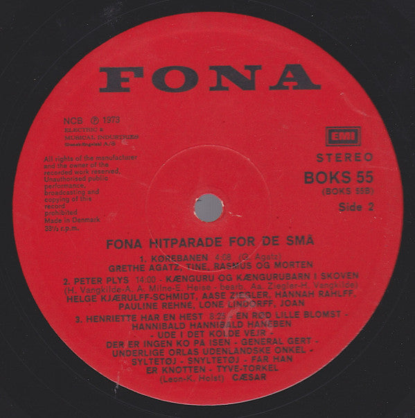 Various : Fona-Hitparade - For De Små (LP)