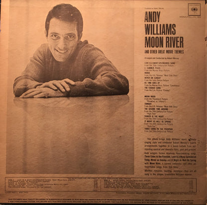 Andy Williams : Moon River And Other Great Movie Themes (LP, Album, Mono, RE)