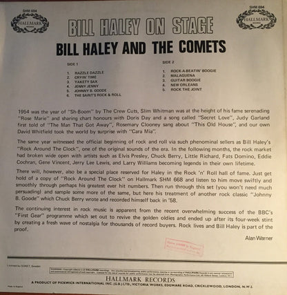 Bill Haley And His Comets : Bill Haley On Stage (LP, Album)