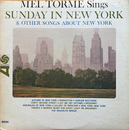 Mel Tormé : Sunday In New York (LP, Album, Mono)