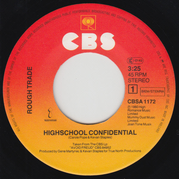 Rough Trade : Highschool Confidential (7", Single)