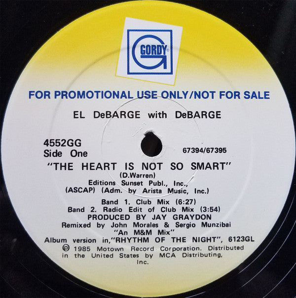 El DeBarge With DeBarge : The Heart Is Not So Smart (12", Promo)