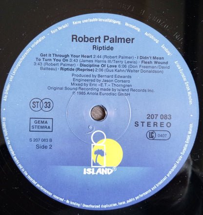 Robert Palmer : Riptide (LP, Album)