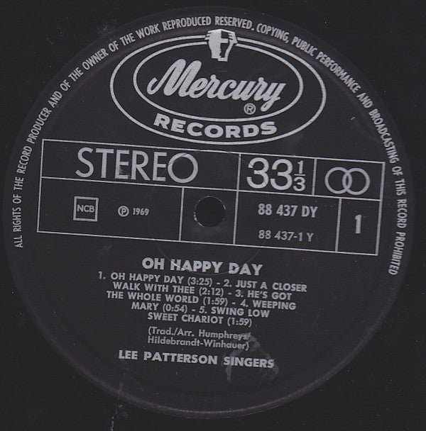 Lee Patterson Singers : Oh Happy Day (LP, Album)