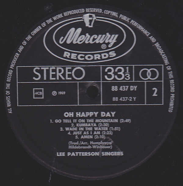 Lee Patterson Singers : Oh Happy Day (LP, Album)