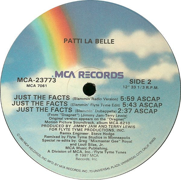 Patti LaBelle : Just The Facts (12", Single, Glo)