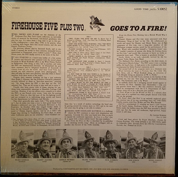 Firehouse Five Plus Two : Goes To A Fire (LP, Album, RE)