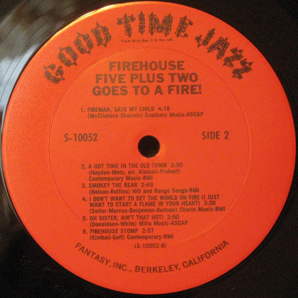 Firehouse Five Plus Two : Goes To A Fire (LP, Album, RE)