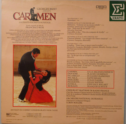 Georges Bizet / Julia Migenes, Placido Domingo, Ruggero Raimondi, Faith Esham, Lorin Maazel, Orchestre National De France, Chœur De Radio France Et Maîtrise De Radio France : Carmen (Extraits) (LP, Album, Gat)