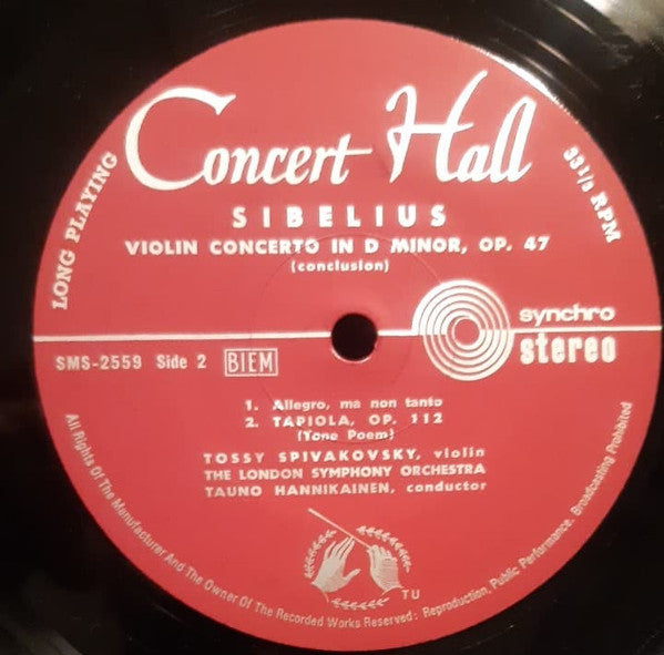 Jean Sibelius : Violin Concerto In D Minor (LP)