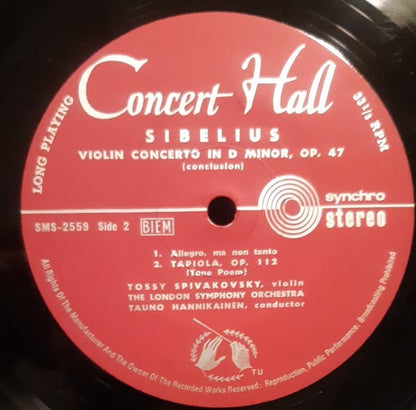 Jean Sibelius : Violin Concerto In D Minor (LP)