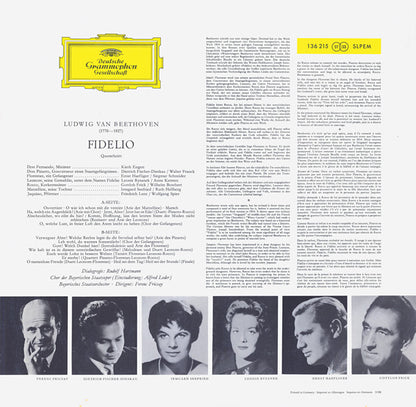 Ludwig van Beethoven, Leonie Rysanek, Irmgard Seefried, Dietrich Fischer-Dieskau, Ernst Haefliger, Gottlob Frick, Ferenc Fricsay : Fidelio (LP, RE)