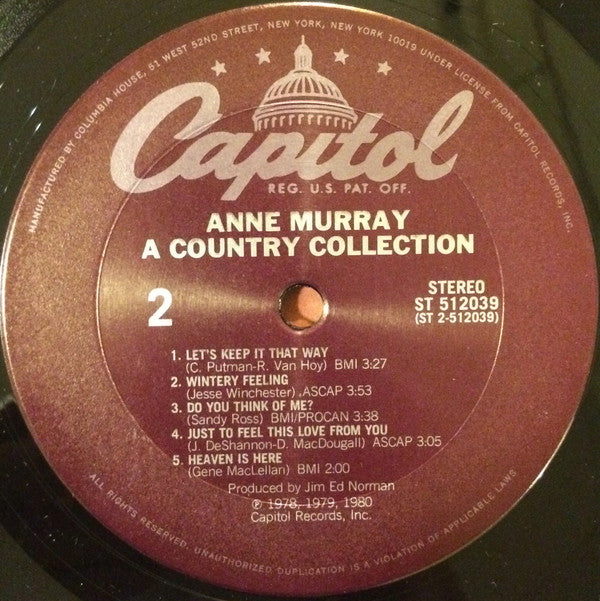 Anne Murray : A Country Collection (LP, Comp, Club, San)