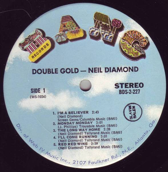 Neil Diamond : Double Gold (2xLP, Comp, Mon)