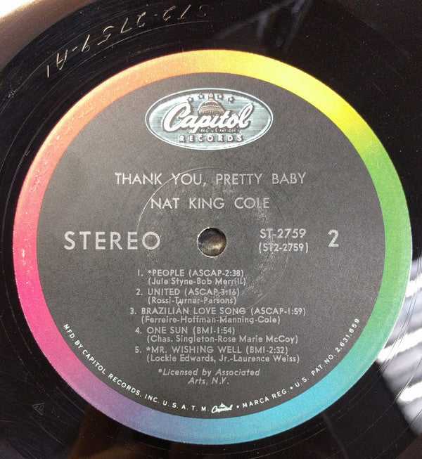 Nat King Cole : Thank You, Pretty Baby (LP, Album)