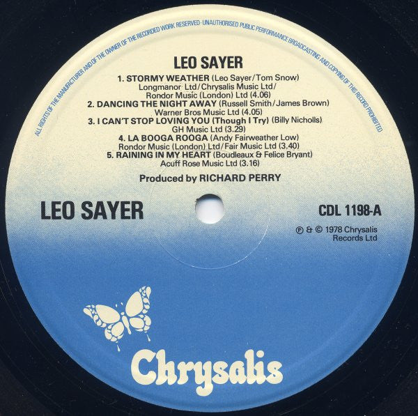 Leo Sayer : Leo Sayer (LP, Album)