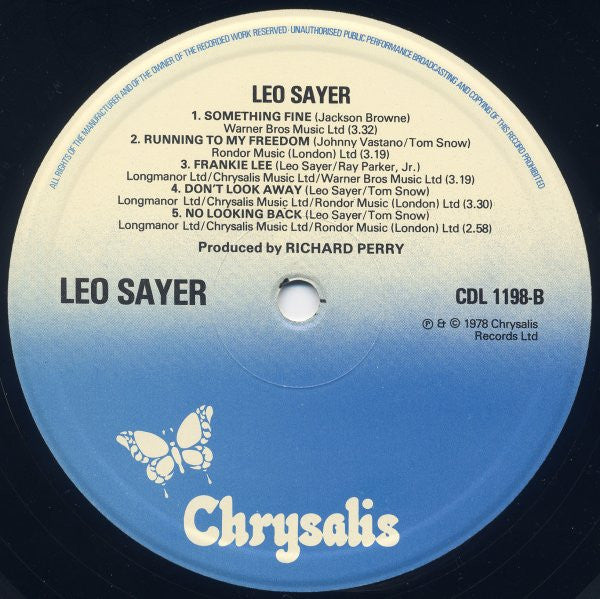 Leo Sayer : Leo Sayer (LP, Album)